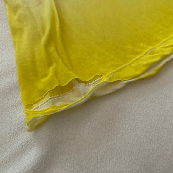 Unravel Project Yellow Dip Dye Short Sleeve Distressed T-Shirt, Size S, NWOT - Picture 10 of 14